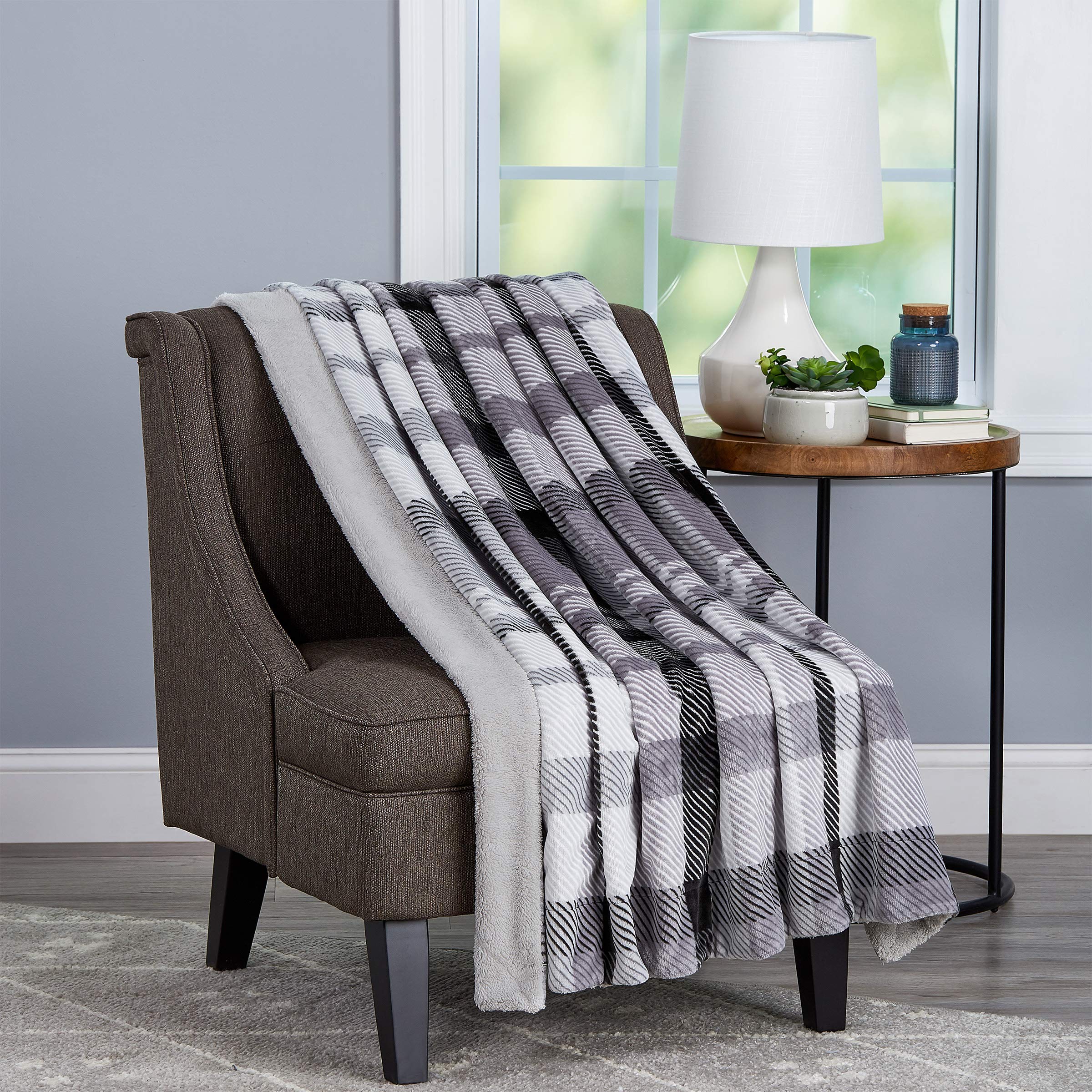 Amazon.com: Home Bedford Blanket Throw – Oversized Plush Woven